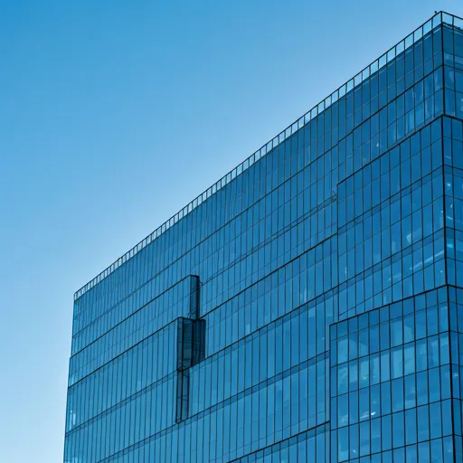 Modern architectural glass facade